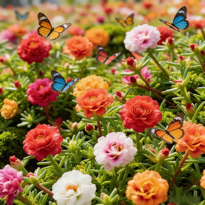 🌸Moss Rose Seeds – 🌿Perennial Flower Seeds / Large Flowers / Easy to Grow